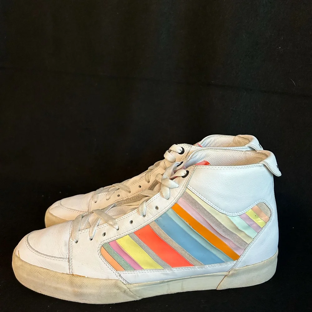 Adidas Consortium Superskate Mid Leather Shoe Rainbow Pastel 026306 Men Sz 12.5